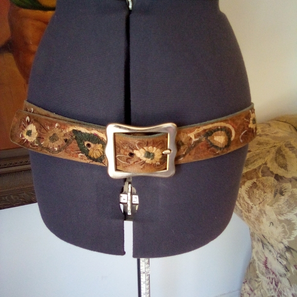 Lucky Brand Accessories - Lucky Leather Embroidered Belt Boho